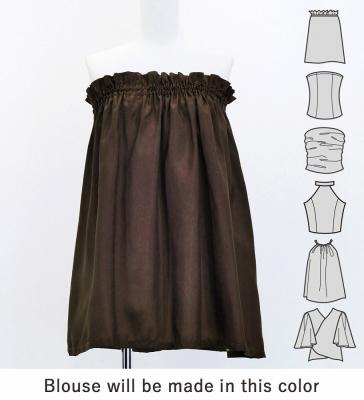 Hula Blouse & Pa'u Set-Up with Red Ginger & Strelitzia Print / Luxury Collection / J3096br