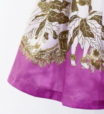 Hula Blouse & Pa'u Set-Up with Red Ginger & Strelitzia Print / Luxury Collection / J3096pi