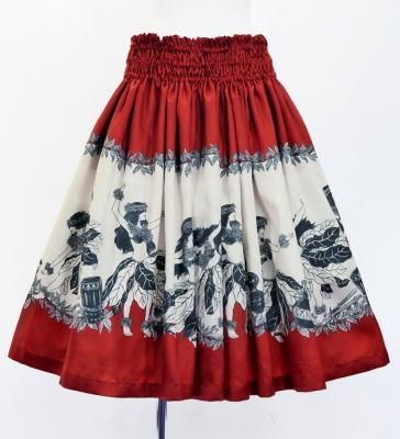 Hula Blouse & Pa'u Set-Up with Red Ginger & Strelitzia Print / Luxury Collection / J3096rd