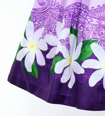 Hula Blouse & Pa'u Set-Up with Tiare & Kahiko Print / Luxury Collection / J3097pi