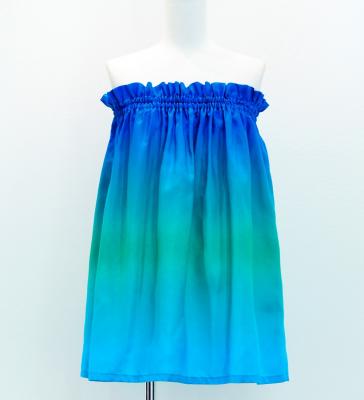 Hula Blouse & Pa'u Set-Up / Luxury Collection / Blue & Blue / J3098blbl