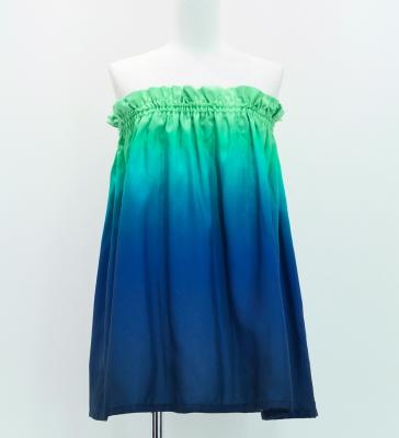 Hula Blouse & Pa'u Set-Up / Luxury Collection / Deep Blue & Light Green / J3098dbllgr