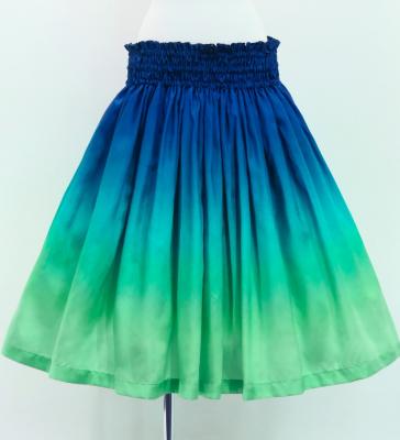 Hula Blouse & Pa'u Set-Up / Luxury Collection / Deep Blue & Light Green / J3098dbllgr