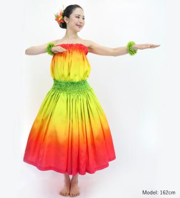 Hula Blouse & Pa'u Set-Up / Luxury Collection / Green & Red / J3098grrd