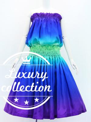 Hula Blouse & Pa'u Set-Up / Luxury Collection / Light Green & Purple / J3098lgrpu