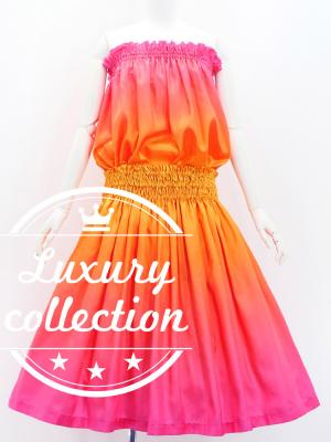 Hula Blouse & Pa'u Set-Up / Luxury Collection / Orange & Pink / J3098orpi
