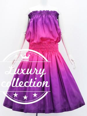 Hula Blouse & Pa'u Set-Up / Luxury Collection / Pink & Purple / J3098pipu