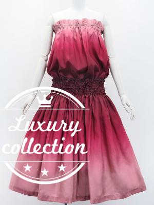 Hula Blouse & Pa'u Set-Up / Luxury Collection / Wine & Light Pink / J3098wilpi