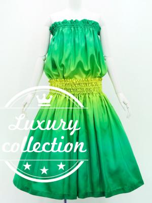 Hula Blouse & Pa'u Set-Up / Luxury Collection / Yellow & Green / J3098yegr