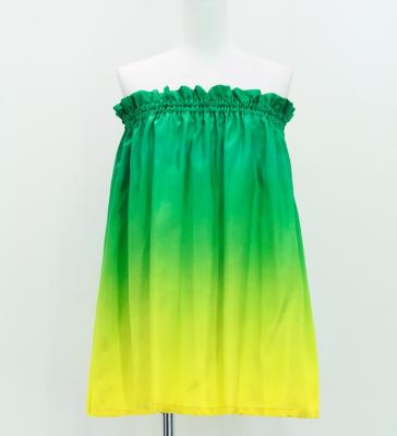 Hula Blouse & Pa'u Set-Up / Luxury Collection / Yellow & Green / J3098yegr