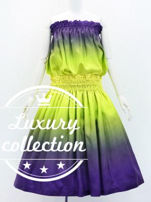 Hula Blouse & Pa'u Set-Up / Luxury Collection / Yellow & Purple / J3098yepu