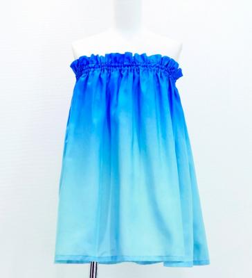 Hula Shantung Tube Top & Pa'u Set-Up with Hibiscus Print / Luxury Collection / J3099-2