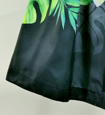 Hula Blouse & Pa'u Set-Up with Plumeria Lei Print / Luxury Collection / J3148whbk