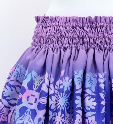 Hula Blouse & Pa'u Set-Up with Hawaiian Quilt Print / Luxury Collection / J3150-2