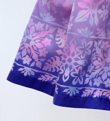 Hula Blouse & Pa'u Set-Up with Hawaiian Quilt Print / Luxury Collection / J3150-2