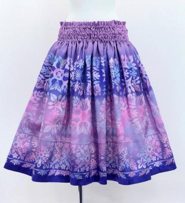 Hula Blouse & Pa'u Set-Up with Hawaiian Quilt Print / Luxury Collection / J3150-2