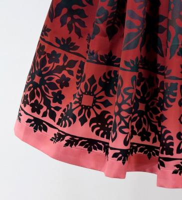 Hula Blouse & Pa'u Set-Up with Hawaiian Quilt Print / Luxury Collection / J3150-3
