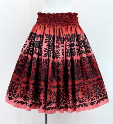 Hula Blouse & Pa'u Set-Up with Hawaiian Quilt Print / Luxury Collection / J3150-3