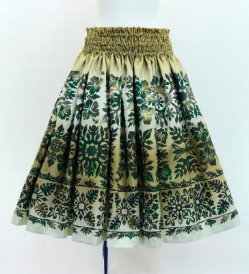Hula Blouse & Pa'u Set-Up with Hawaiian Quilt Print / Luxury Collection /J3150-4