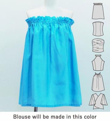 Hula Blouse & Pa'u Set-Up with Hawaiian Quilt Print / Luxury Collection / J3150-6