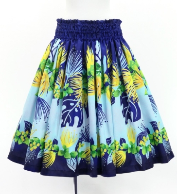 Hula Blouse & Pa'u Set-Up with Lehua Print / Luxury Collection / J3155nv