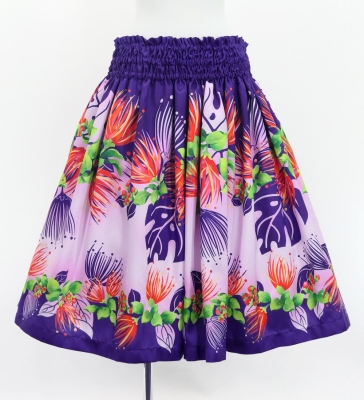 Hula Blouse & Pa'u Set-Up with Lehua Print / Luxury Collection / J3155pu