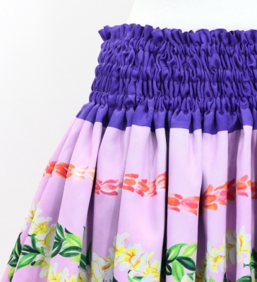 Hula Blouse &  Double Pa'u Set-Up with Hibiscus Print / Luxury Collection / J3157pu