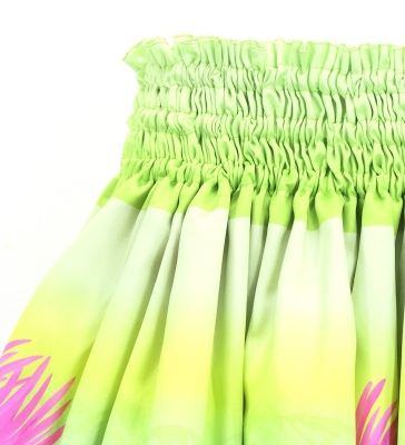 Hula Double Shantung Pa'u Skirt with Lehua Print / Luxury Collection / J3163-2
