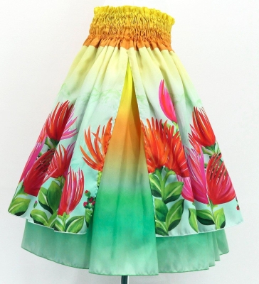 Hula Blouse & Double Pa'u Set-Up with Lehua Print / Luxury Collection / J3164-1