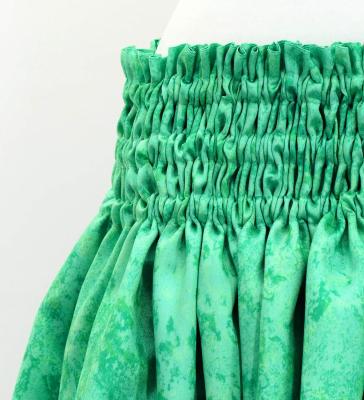 Hula Blouse & Pa'u Set-Up with Musical instrument & Kahiko Print / Luxury Collection / Light Green / J3166lgr