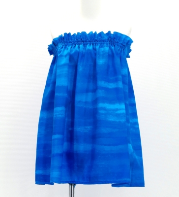 Hula Blouse & Pa'u Set-Up with Kahiko & Sea Print / Luxury Collection / J3168bl
