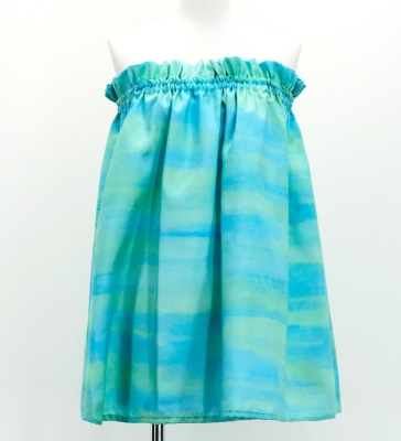 Hula Blouse & Pa'u Set-Up with Kahiko & Sea Print / Luxury Collection / J3168lbl