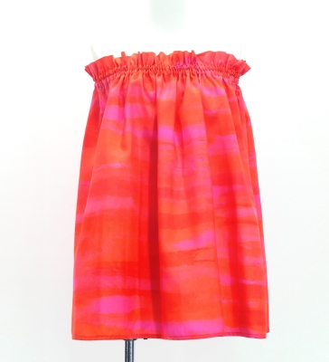 Hula Blouse & Pa'u Set-Up with Kahiko & Sea Print / Luxury Collection / J3168rd
