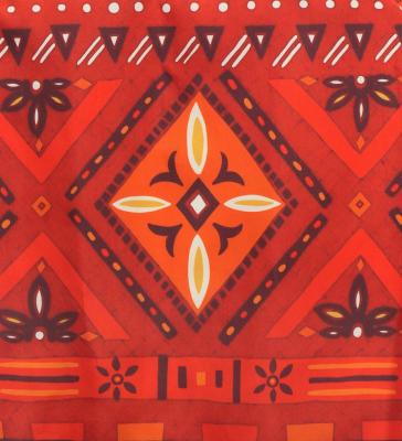 Hula Shantung Pa'u Skirt with Moana Kahiko Print / Luxury Collection / J3173-1