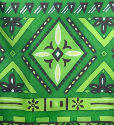 Hula Shantung Pa'u Skirt with Moana Kahiko Print / Luxury Collection / J3173-4