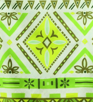 Hula Shantung Pa'u Skirt with Moana Kahiko Print / Luxury Collection / J3173-8
