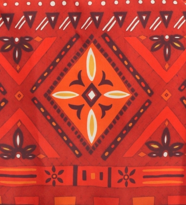 Hula Blouse & Pa'u Set-Up with Moana Kahiko Print / Luxury Collection / J3174-1