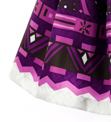 Hula Blouse & Pa'u Set-Up with Moana Kahiko Print / Luxury Collection / J3174-2