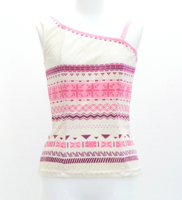 Hula Blouse & Pa'u Set-Up with Moana Kahiko Print / Luxury Collection / J3174-2
