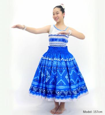 Hula Blouse & Pa'u Set-Up with Moana Kahiko Print / Luxury Collection / J3174-3