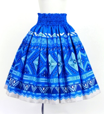 Hula Blouse & Pa'u Set-Up with Moana Kahiko Print / Luxury Collection / J3174-3