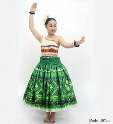 Hula Blouse & Pa'u Set-Up with Moana Kahiko Print / Luxury Collection / J3174-4