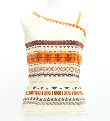 Hula Blouse & Pa'u Set-Up with Moana Kahiko Print / Luxury Collection / J3174-4