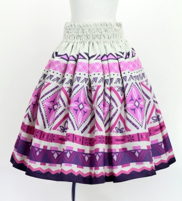 Hula Blouse & Pa'u Set-Up with Moana Kahiko Print / Luxury Collection / J3174-5