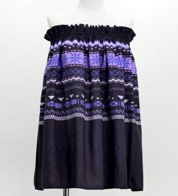 Hula Blouse & Pa'u Set-Up with Moana Kahiko Print / Luxury Collection / J3174-5