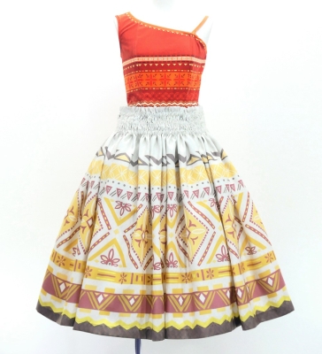 Hula Blouse & Pa'u Set-Up with Moana Kahiko Print / Luxury Collection / J3174-6