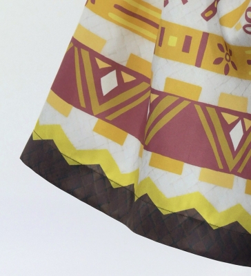 Hula Blouse & Pa'u Set-Up with Moana Kahiko Print / Luxury Collection / J3174-6