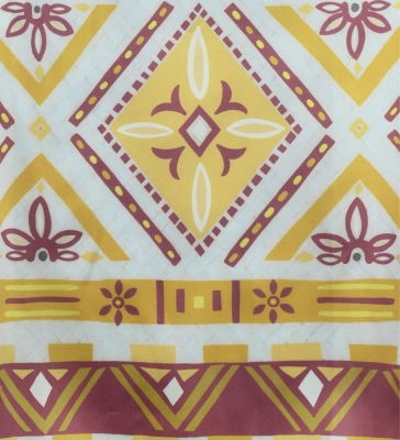 Hula Blouse & Pa'u Set-Up with Moana Kahiko Print / Luxury Collection / J3174-6