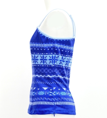 Hula Blouse & Pa'u Set-Up with Moana Kahiko Print / Luxury Collection / J3174-7