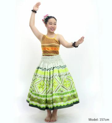 Hula Blouse & Pa'u Set-Up with Moana Kahiko Print / Luxury Collection / J3174-8